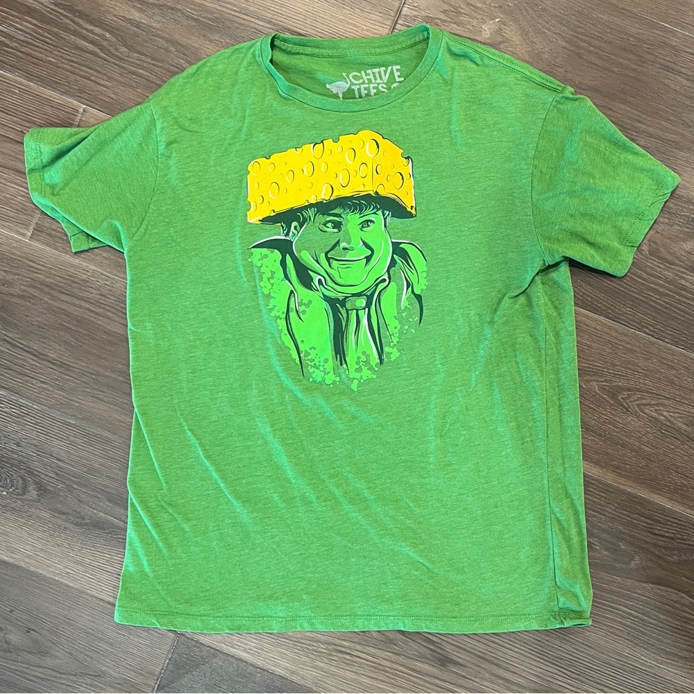 Green Men’s T-Shirt Chive Tees Chris Farley Cheesehead XL